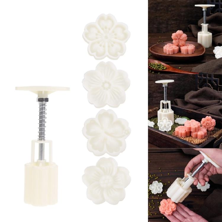 DIY Mooncake Moulds Hibiscus Shaped Baking Accessories Mooncake Tools for Baking