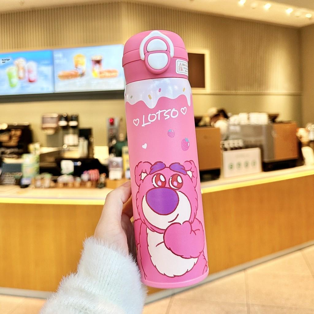 Mickey Mouse Kids Insulated Water Bottle With Straw Lock For School Portable Drinkware