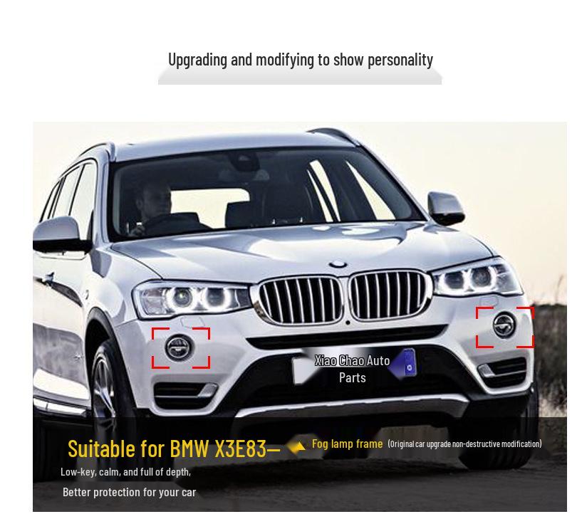 BMW X3 E83 Fog Light Frame LCI Facelift 2007-2010 (Left: 51113423789, Right: 51113423790)
