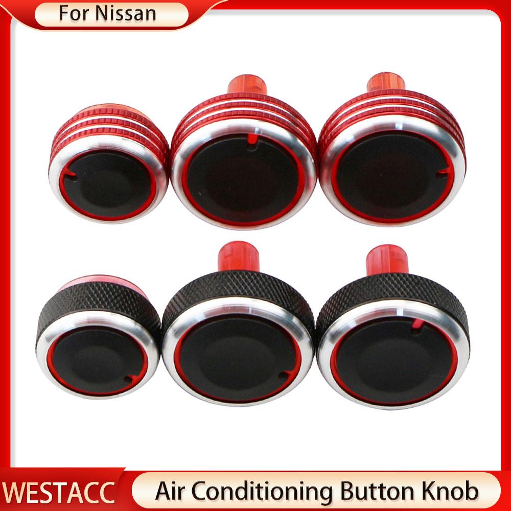 3Pcs Car AC Knob for Nissan Almera Sunny March Versa Cube Micra Versa Note Air Conditioning Heat Control Switch Knob