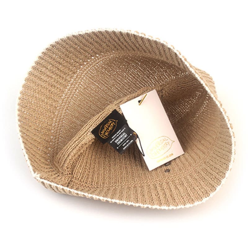 Universelle Chemie Sommer Edge Beige Strick-Bucket-Hut