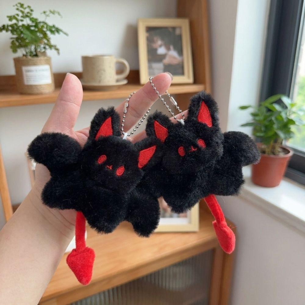Little Devil Plush Bat Doll Keychain Room Decor Cute Bat Keyring Bat Hanging Ornament Holiday