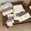 3Pcs Set Winter Hat Scarf Touchscreen Gloves Unisex Knitted Warm Beanie Neck Warmer Gloves Set For Autumn Winter Outdoor Daily Wear