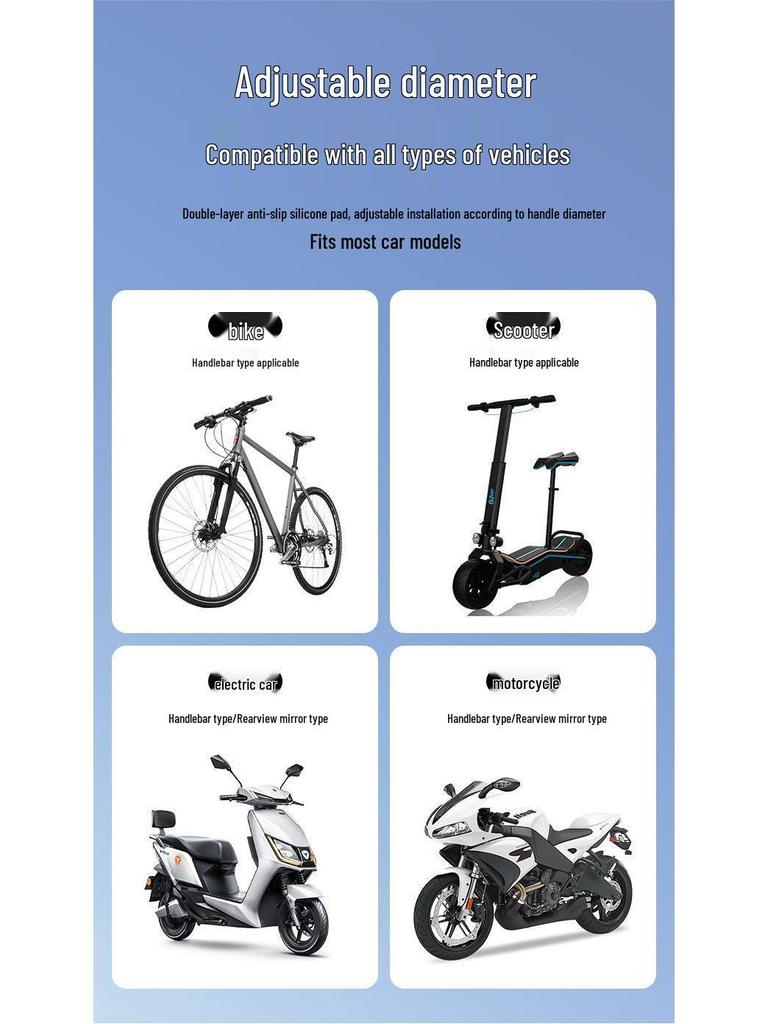 Universele Auto- & Motorfiets Anti-Schok Telefoonhouder voor Elektrisch Voertuig & Fiets