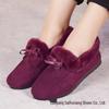 Dames Gevoerde Platte Schoenen - Warm, Velours, Herfst/Winter 2022 Collectie