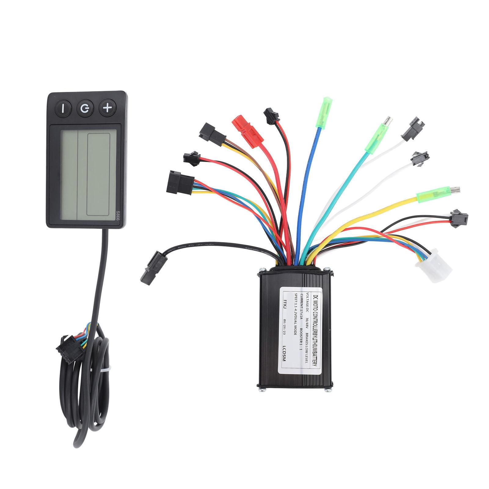 

Комплект для переоборудования литиевой батареи для велосипеда 17A 3-режимный контроллер S866 ЖК-дисплей FT 8C Магнитная точка