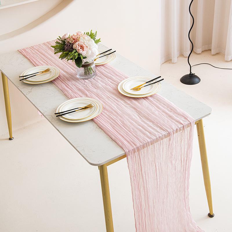 Nordic Pleated Table Runner: Simple Luxury Dining & Coffee Table Decoration