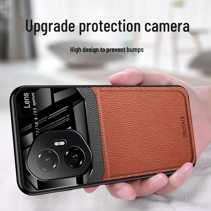 Honor 500Pro Magic8 Color Block Leather Texture X70i Full Coverage Business Play9T Phone Case