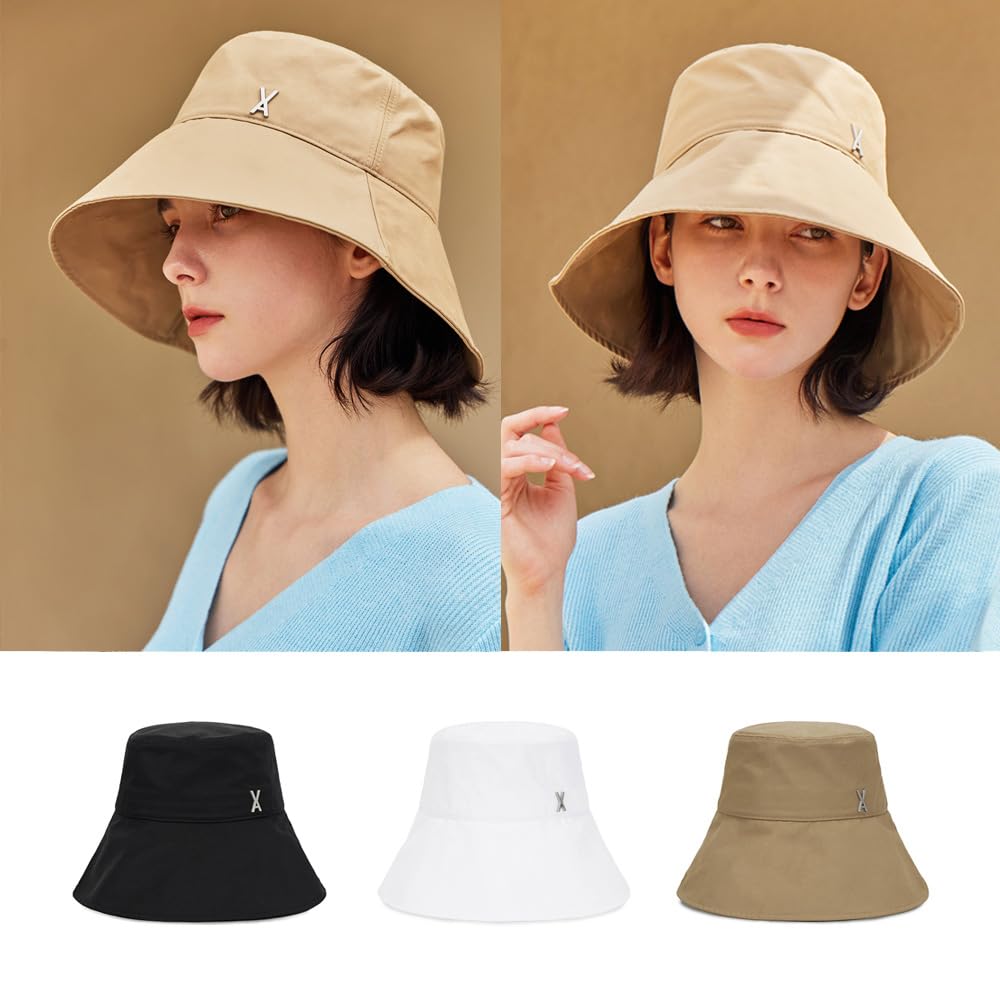 VA Stud Solar Shield Bucket Hat Beige