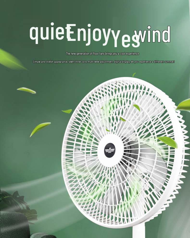 Remote Control Oscillating Floor Fan - Energy-Saving, Powerful Wind, Timer, Suitable for Dormitory & Bedroom