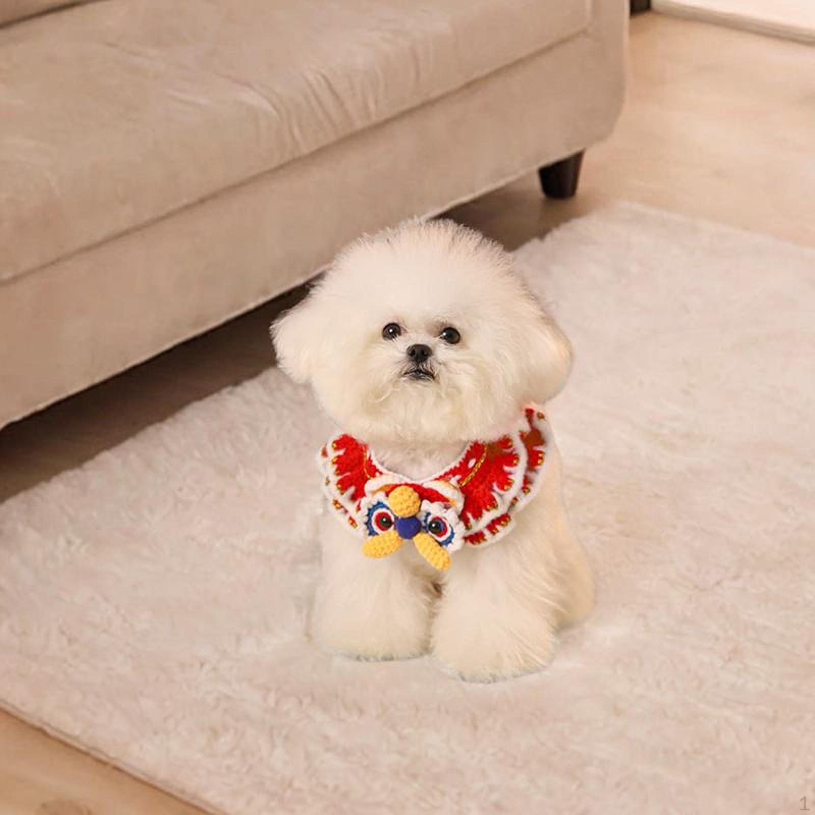 

Регулируемый шарф для кошек с рисунком танцующего льва для собак и котят S