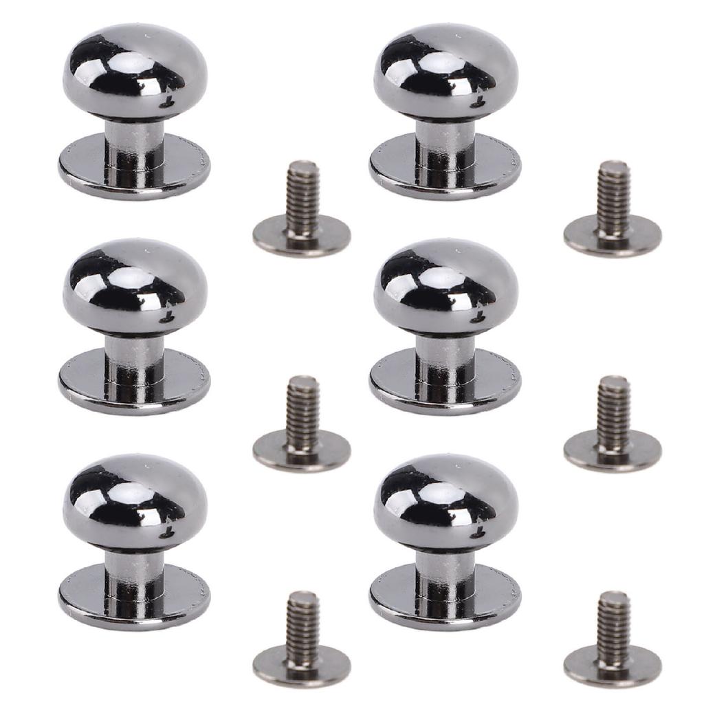 20 Sets Ball Head Stud Rivets 12mm High Hardness Screw Back Design Round Head Rivets for Handcraft