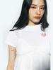 ASIF CALIE Ruffled Cap Sleeve Blouse White