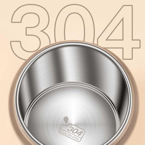 1 Set 480ml Breakfast Cup Anti-leak Anti-scalding Keep Freshing with Handle 304 Stainless Steel Heat
