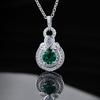 Cultured Emerald Necklace 925 Sterling Silver Real Gold Plating Clavicle Chain 2026 Cross-Border Bestseller Fashionable