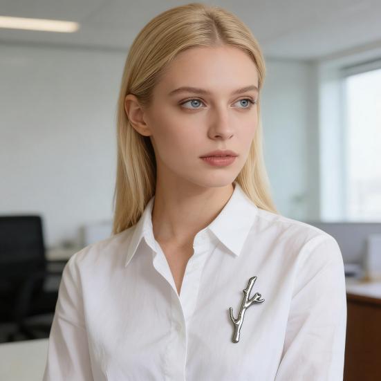 Takvormige Bloemeninsteek Broche DIY Bloemenboeketten Houder Reversspeld voor Verse of Gedroogde Bloemen Metaal