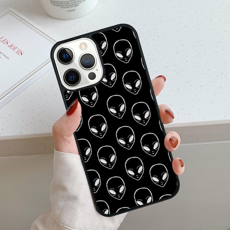 Alien Martian UFO Phone Case For iPhone 11 12 13 14 15 16 Pro Max Mini Cover For iPhone Max 5 6 7 8 Plus Coque Shell