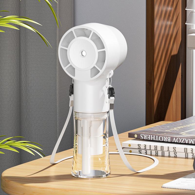 New Models Handheld Fan Portable Mini Fan Desktop Fan USB Rechargeable Portable Humidifier Mist Hang Cooler For Office Home Dorm
