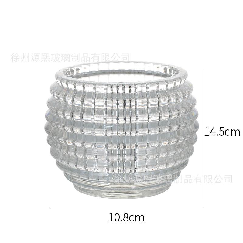 Transparent Glass Jar Yurt Food Roman Jar with Lid Handmade DIY Candle Holder Candy Storage Jars Home Decor Bottles Jars Boxes