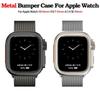 Case for Apple Watch Ultra 2 1 Series 10 9 8 7 6 5 4 SE Metal Cover Hard Bumper for iWatch Full Protector Black 46mm 44mm 45mm