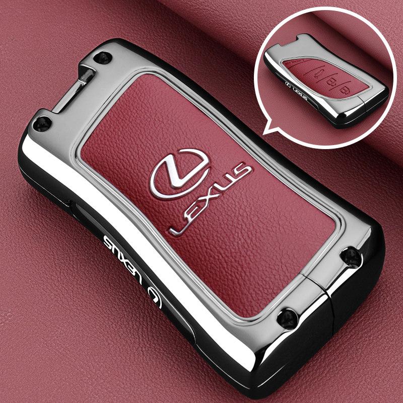 DJSZ3 Zinc alloy Leather Car Remote Key Case Cover Keychain For Lexus NX GS RX IS ES GX LX RC 200 250 350 LS 450H 300H Accessories