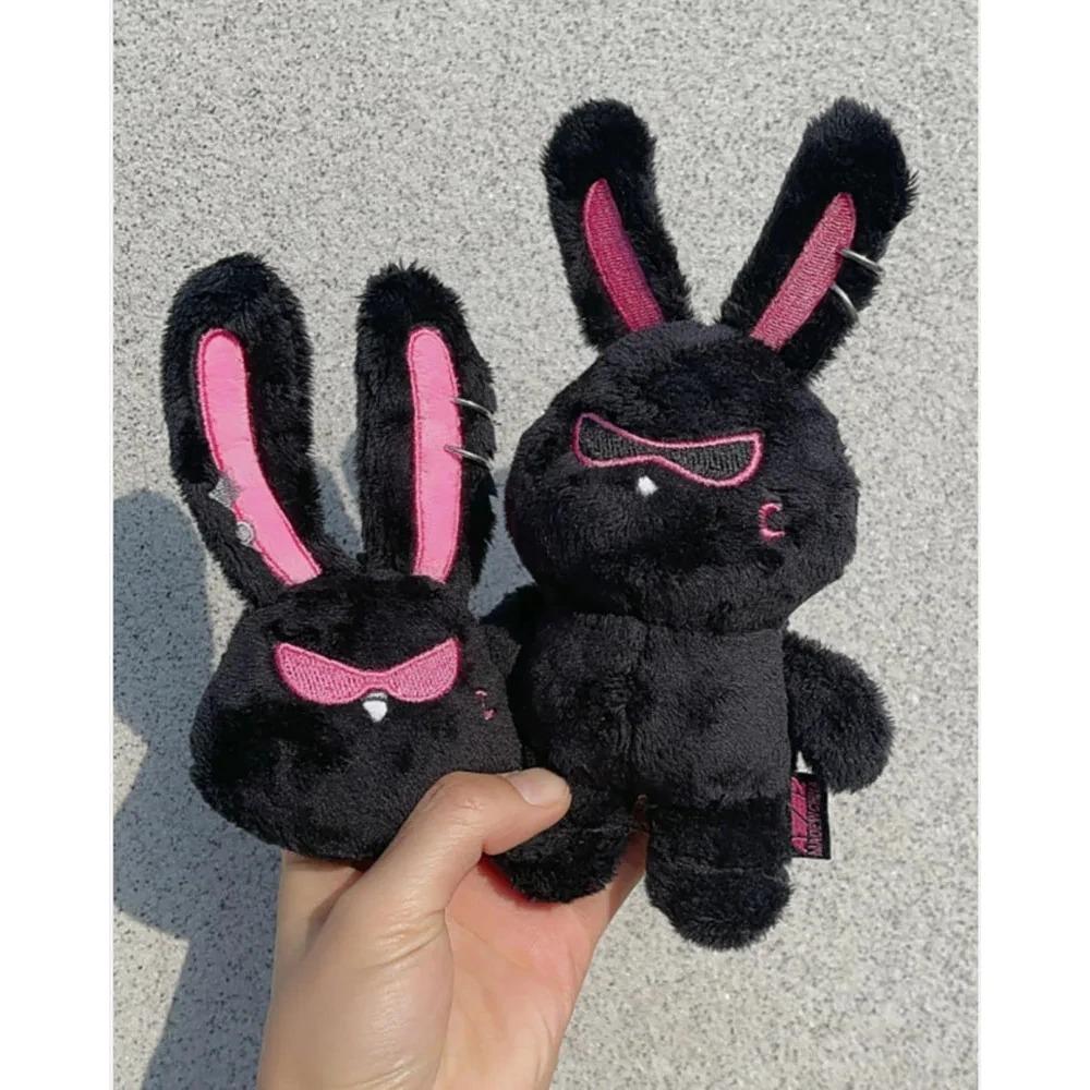 Chaveiro de pelúcia fofo de desenho animado de 6 a 19 cm, faixa de cabelo preta, pingente de orelha longa, bolsa, acessório, chaveiro, presente para fãs de Kpop Idols Yeosang San