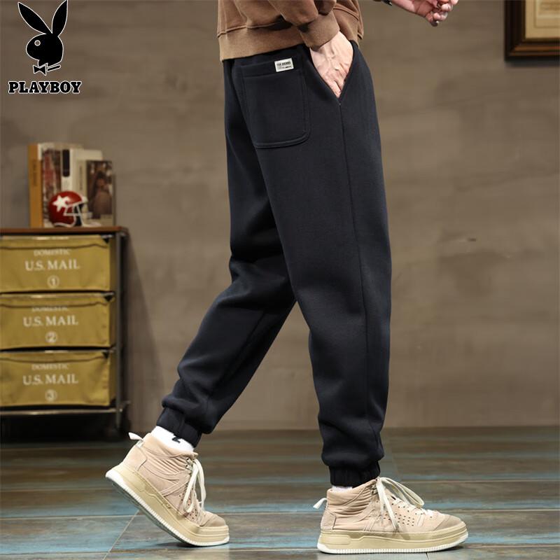 

PLAYBOY Мужские теплые спортивные штаны-джоггеры свободного кроя на осень/зиму XL