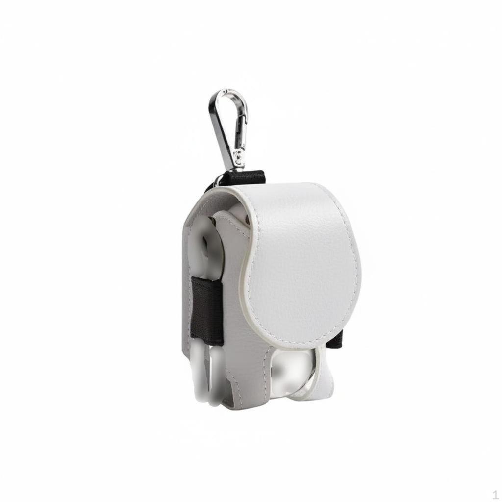 Golf Ball and Tee Holder Holds Two Balls Waist Clip Pouch Compact Size Brown