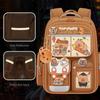 Oxford Cloth Cartoon Animal School Bag Multi-Compartments Capybara Student Bag Unisex
