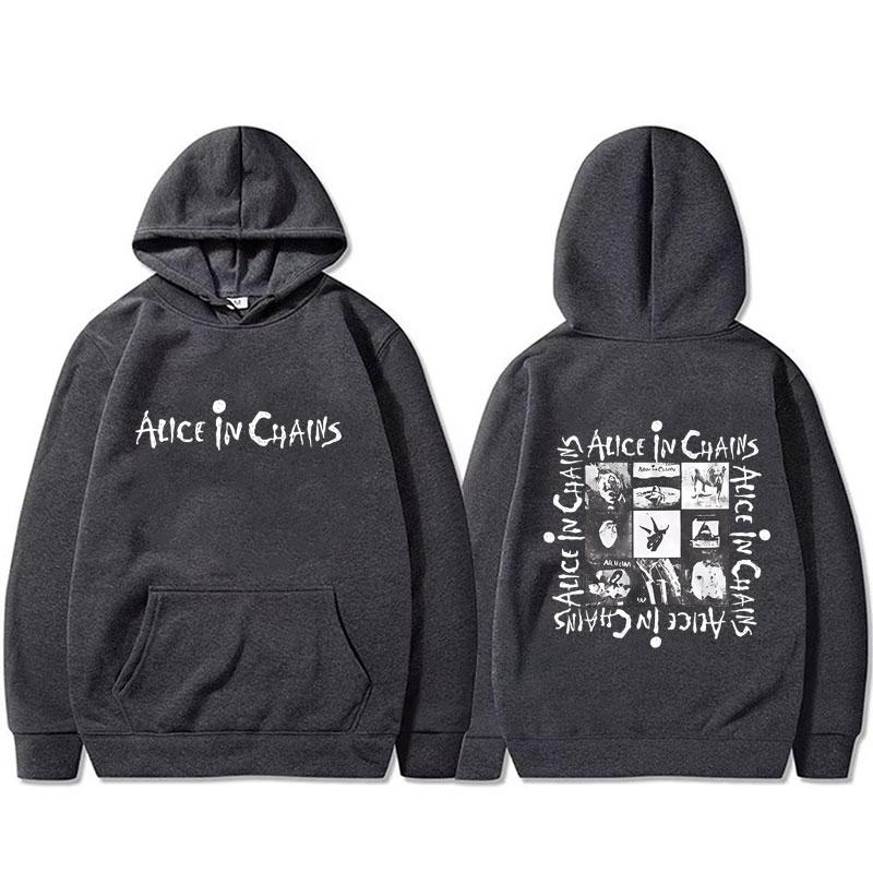 Rock Band Alice in Chains Album Grafik Hoodie Herren Damen Freizeit Beliebt Pullover Hoodies Herrenmode Hip Hop Punk Streetwear