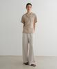 Ia Rayon Drawstring Blouse (Beige)
