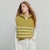 Chuyu Women's Striped High-Neck Knit Vest