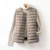 Autumn and Winter New Light Down Jacket Women's Liner Small Vest Round Neck Wearing Collarless Light Vest Tide
