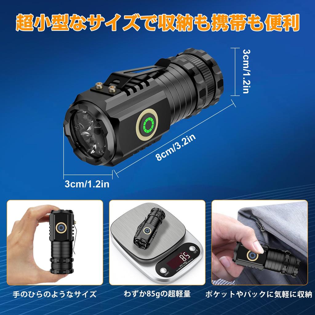 LED de Alto Brilho 1000lm e LED Potente 1500mAh Recarregável 5 Iluminações Portátil COB Trabalho IPX5 Clipe de Bolso com Liga Perfeito para Desastre Exterior