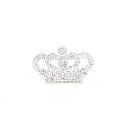 Iron-on Transfer Stud and Rhinestone Crown 9x12.9 Cm