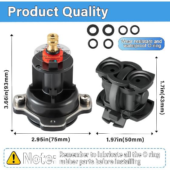 GP876851 Комплект крышки смесителя и картриджа для регулирования давления, для платформ душевых клапанов Kohler K-304 и K-11748, Замена картриджа душевого клапана