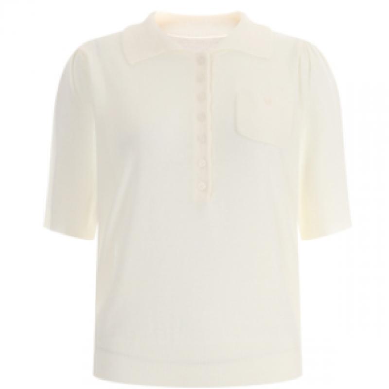 Shop   Women S Linen Collar Neck BuTTon Half Open Tencel ShorT Sleeve KniT T Sh