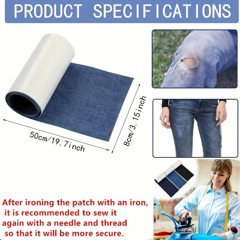 Solid Color Rectangular Denim Patch for Mending Holes in Jeans or Sofas & Decorative Use