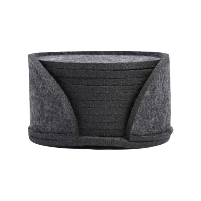 10 Stück Filz Untersetzer Set 10cm Rund Verbrühschutz Hitzebeständig Getränke Tasse Teller Platzsets Tischschoner Pad Küchenzubehör