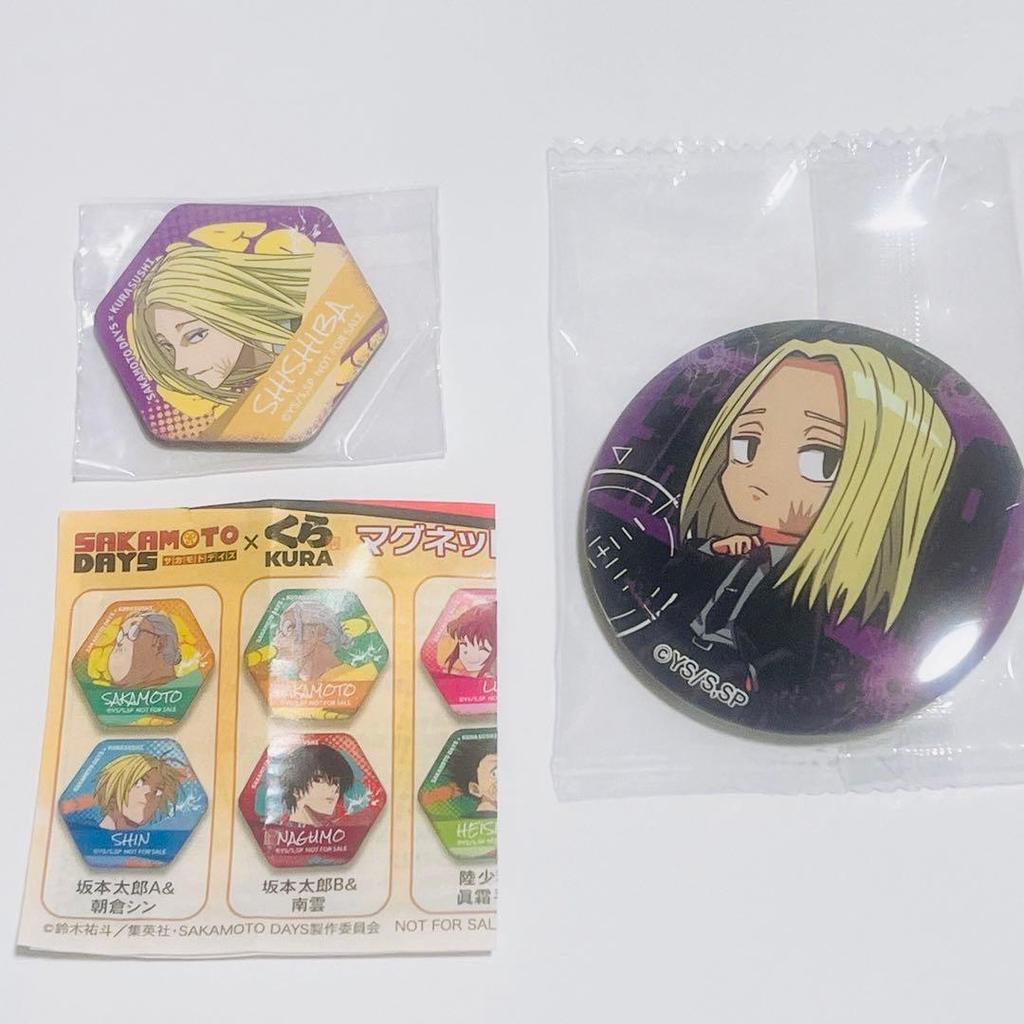 [USED] Sakamoto Days Can Badge/File/Namco Bonus Card Acrylic Stand/Kura Sushi/Kamigami Kai