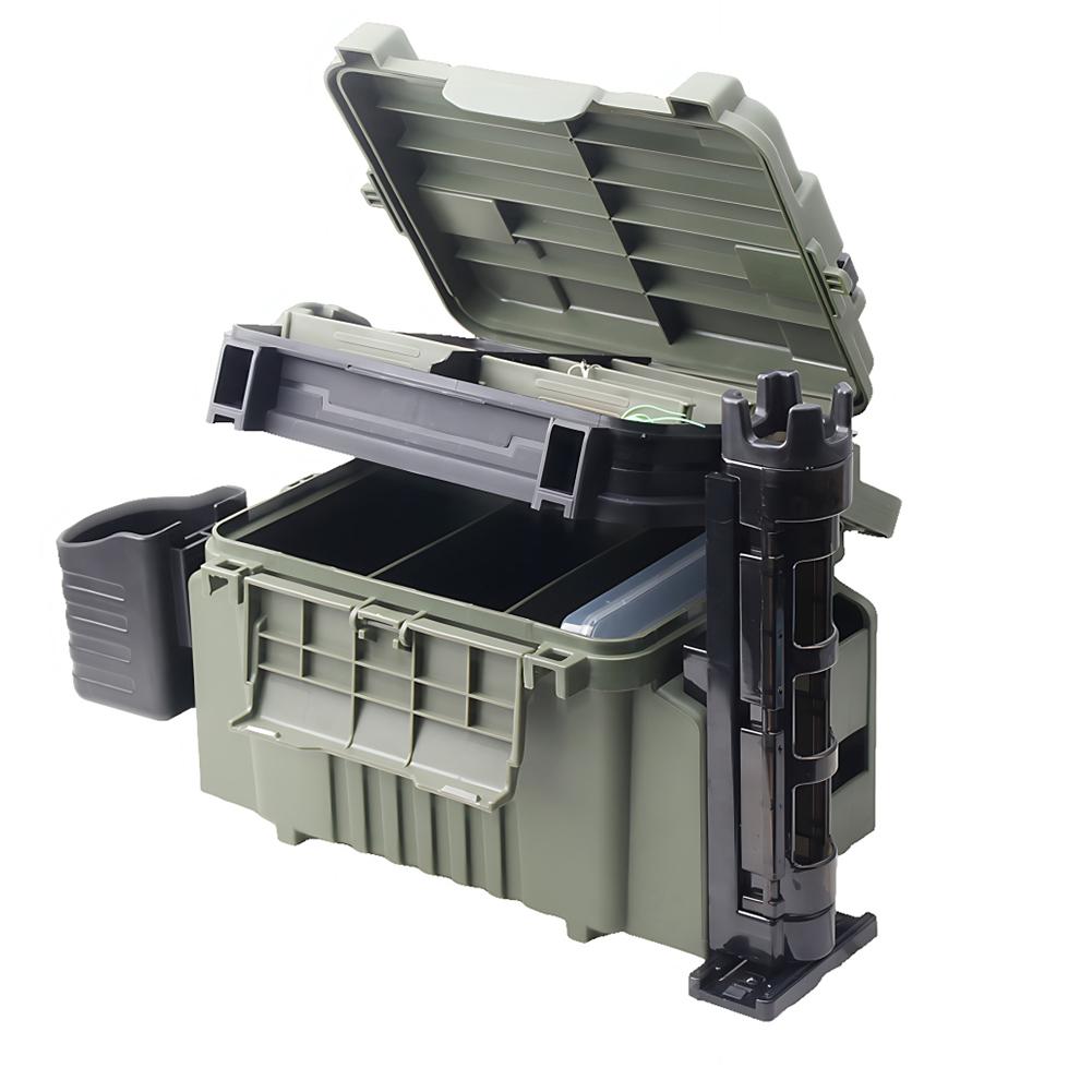 Plastic Fishing Box Rod Holder Detachable Fishing Box Holder Adjustable Portable Snap Design for Angler Supplies