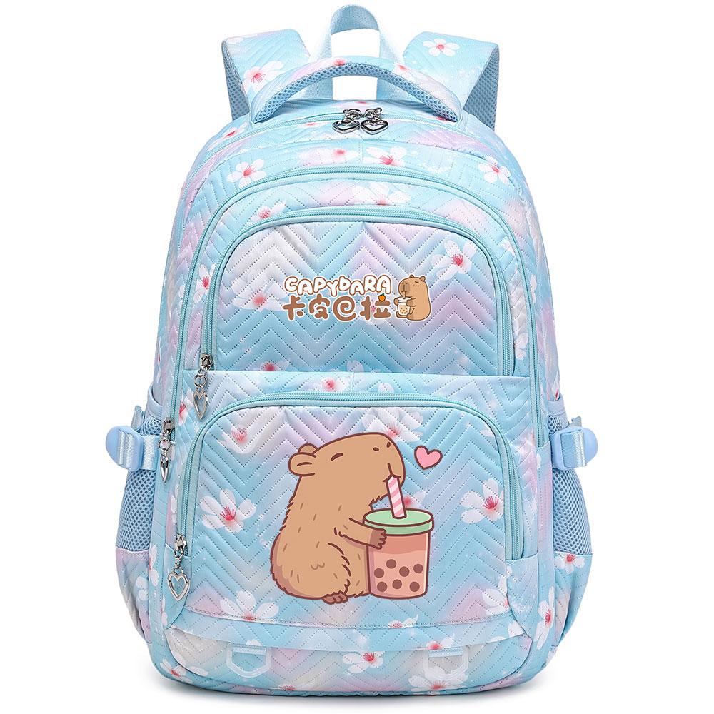 Cute Capybara Student Waterproof Backpack Girls Kids Back To School Book Bags Teenagers Schoolbags Women Travel Bagpack Mochila