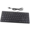 Wired Mini Portable Spanish Keyboard USB Interface for Desktop Computer Ultra Thin 78 Keys
