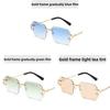 Unisex Geometric Metal Frame Sunglasses With Tinted Ac Lenses For Trendy Street Style