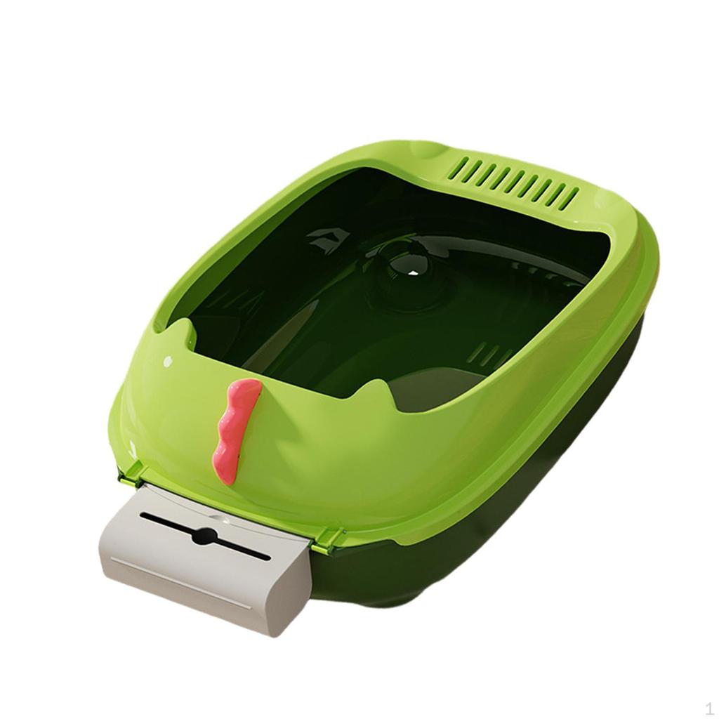Litter Box Potty Toilet Sandbox Container Splashproof Cage Bedpan Pet for