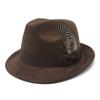 New suede top hat autumn and winter felt hat gentleman's small brim simple classic western cowboy hat jazz hat