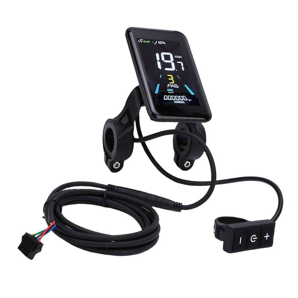 Electric Bike LCD Display Panel 24V 36V 48V 5 Core Color Screen Scooter LCD Display Dashboard with Extension Cable