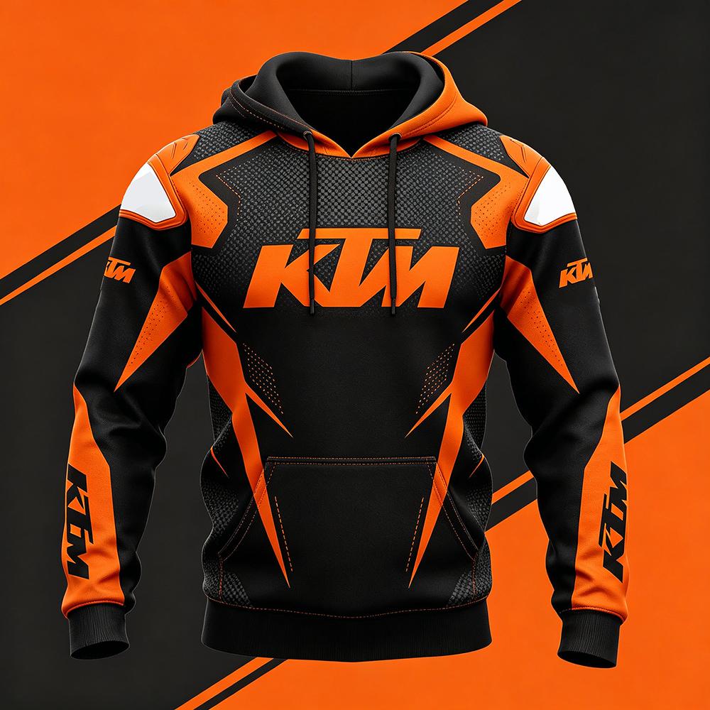 KTM Heren Kleding voor Lente en Herfst  F1 Racing en Motorfietsen Nieuw Bedrukt Lange Mouwen Stijl XL