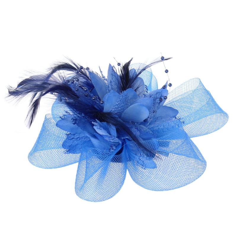 Women's Fashion Flower Feather Bead Corsage Hair Clip Bridal Hairband Brooch Pin Brida Barrettes Hair Accessories Jewelry