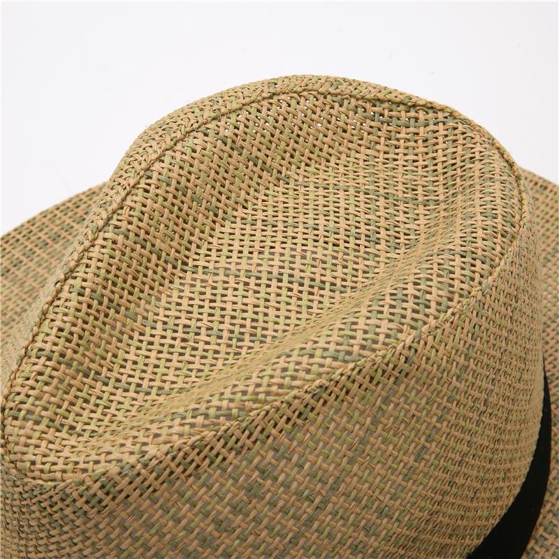 Sommer handgefertigt Sonnenhut Damen Mann Strohhüte Damen Outdoor Strand Sonnenschutz Damen Natur Salzgras Zylinder atmungsaktiv